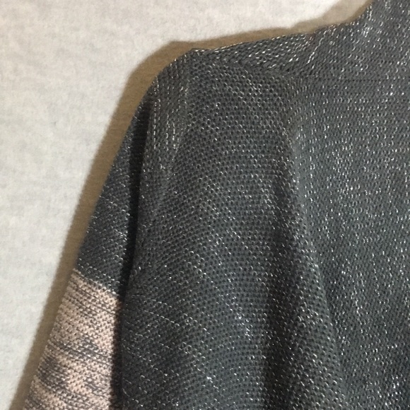 KNOX ROSE Boho Bohemian Festival Waterfall Cardigan Metallic Threads w/Fringe - Picture 8 of 16